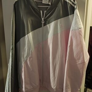 Adidas Women's Pink and Gray Jacket